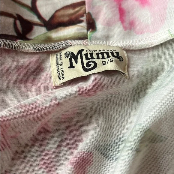 Show Me Your Mu Mu Women’s Pink Floral Brie Robe Garden of Bloom One Size - Picture 8 of 16